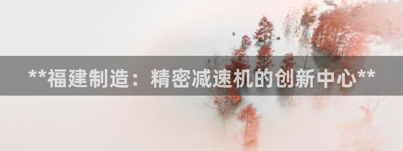 彩神vlll官方网：**福建制造：精密减速机的创新中心**