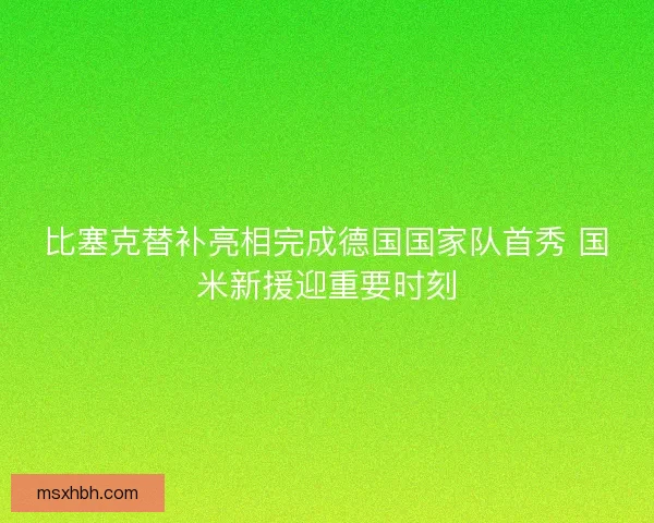 比塞克替补亮相完成德国国家队首秀 国米新援迎重要时刻